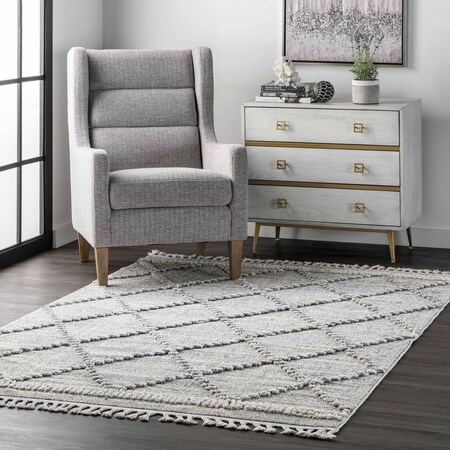 Nuloom Skylar Geometric Trellis Tassel Area Rug 3ft x 5ft KKLR17A-305